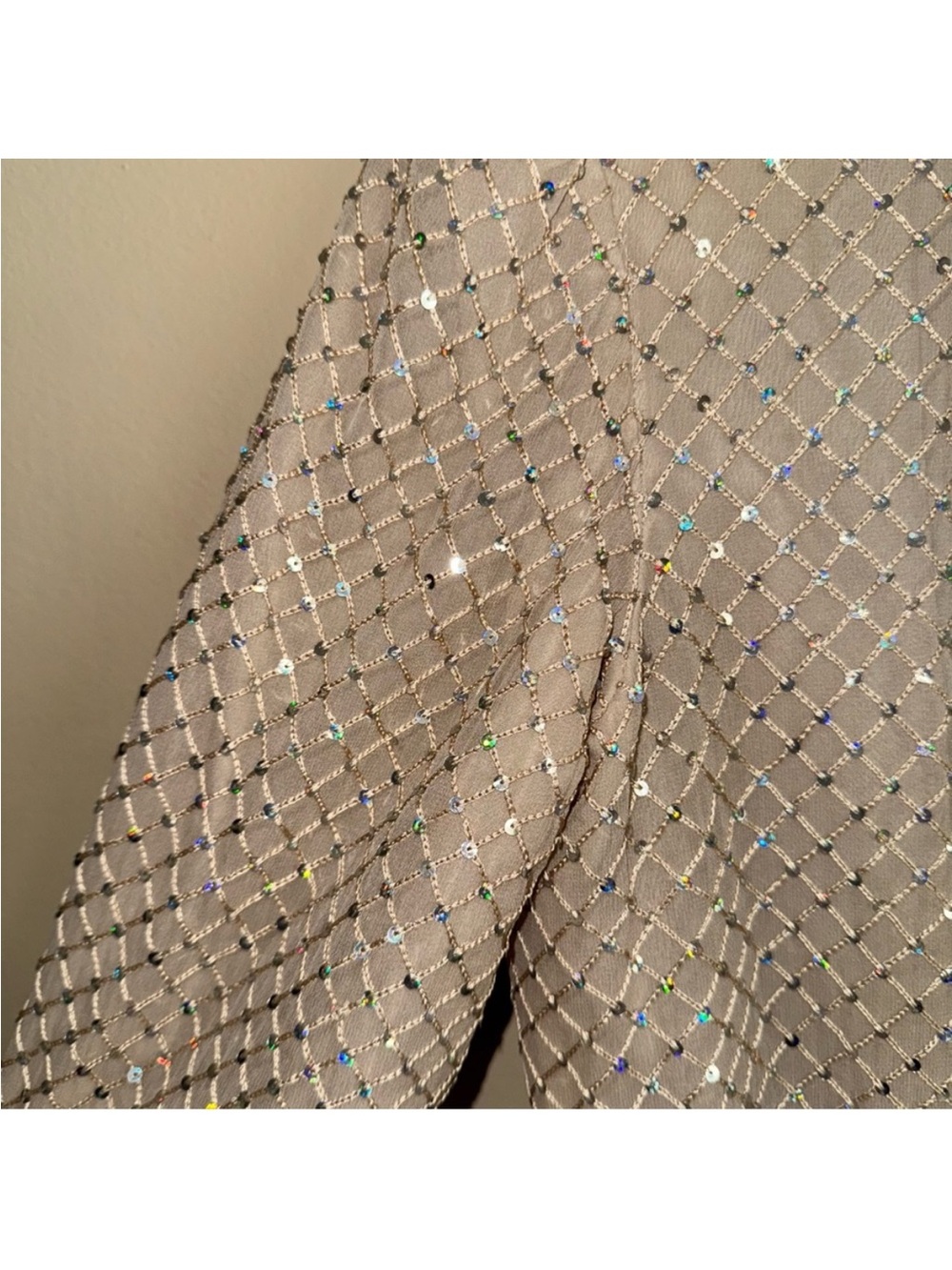 Vintage Adrianna Papell Occasions 100% Silk Elegant Grid Topper Jacket Sz 14 NEW - Picture 6 of 14